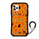 【お買い物マラソン 10%OFFクーポン】 スカラー 耐衝撃タイプ iPhone15 ケース 全機種対応 i-coronケース スマホケース iPhone 16e 16 15Pro 15Plus 15ProMax 14 13 12 スマホカバー ハードケース scolar キャラポップ総柄 オレンジ coron-scr50355