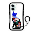 【超~お得 10%OFFクーポン有】 スカラー デザイン iPhone15 スマホケース 全機種対応 耐衝撃タイプ i-coronケース iPhone16 Pro 16Plus 16ProMax 15 14 13 スマホカバー グリップケース ネコ 切り取り柄 scr-wh5088