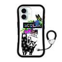 【超~お得 10%OFFクーポン有】 スカラー デザイン iPhone16 スマホケース 全機種対応 耐衝撃タイプ i-coronケース iPhone16 Pro 16Plus 16ProMax 15 14 13 スマホカバー グリップケース フラワー チョウ scr-wh5098