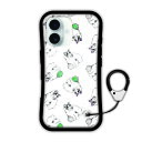 【超~お得 10%OFFクーポン有】 スカラー デザイン iPhone16 スマホケース 全機種対応 耐衝撃タイプ i-coronケース iPhone16 Pro 16Plus 16ProMax 15 14 13 スマホカバー グリップケース ホワイト ネコ scr-wh5099