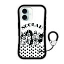 【超~お得 10%OFFクーポン有】 スカラー デザイン iPhone16 スマホケース 全機種対応 耐衝撃タイプ i-coronケース iPhone16 Pro 16Plus 16ProMax 15 14 13 スマホカバー グリップケース ホワイト ワンちゃん scr-wh5110