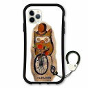 【お買い物マラソン 割引クーポン有】 スカラー デザイン iPhone16 スマホケース 全機種対応 耐衝撃タイプ i-coronケース iPhone16e 16 Pro 16Plus 16ProMax 15 14 13 スマホカバー グリップケース フクミン レトロ自転車に乗る scr-wh5040