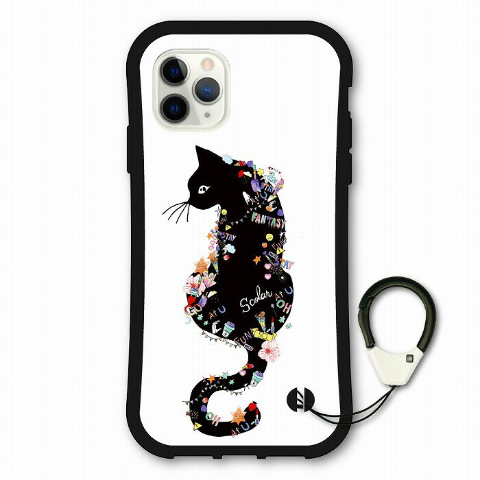  スカラー iPhone13 ケース iPhone 14 Pro 14 Plus 14 Pro Max スマホケース 13Pro 12ProMax se2 第2世代 11 XR XS i-coronケース アイホン アイフォン カバー 耐衝撃 scolar シンプル ネコ 猫 黒猫