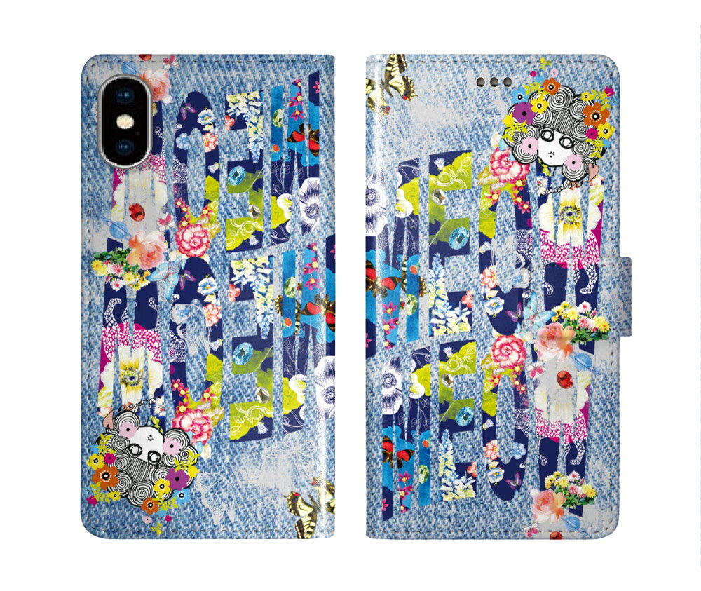 【期間限定 10%OFFクーポン】 スカラー 手帳型 スマホケース iPhone 16e ケース iPhone16 16 Pro 15 Plus 14 13 SE第3世代 スマホカバー 全機種対応 手帳 ScoLar デニム フラワー チョウ スカラコ ダイアリー