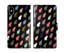 【お買い物マラソン 大特価】 iPhone16 スカラー 手帳型 スマホケース iPhone 16e 16 15 14 13 Mini SE 第3世代 全機種対応 手帳 ScoLar ネコいっぱい 猫柄 ブラック ダイアリー かわいい