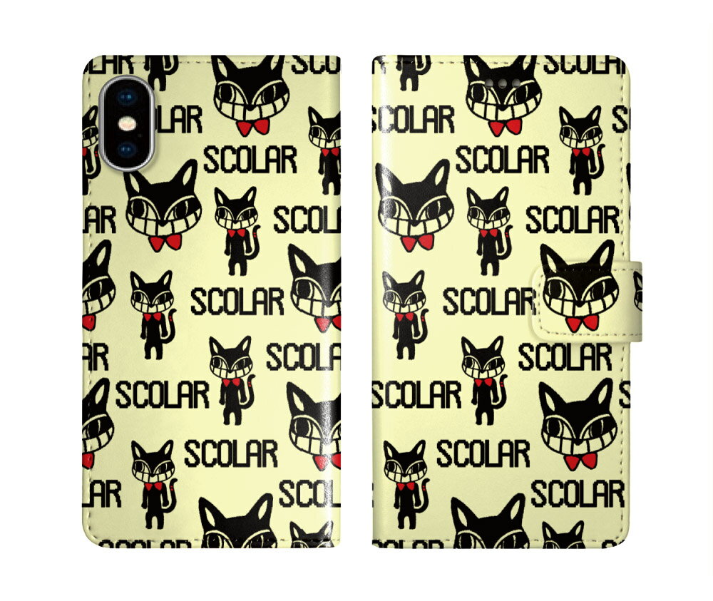 【期間限定 10%OFFクーポン】 スカラー 手帳型 スマホケース iPhone16 ケース iPhone 16e 16 Plus 15 Pro 14 Pro Max 13 Mini スマホカバー 全機種対応 手帳 ScoLar ネコ にゃんこ リボン ネコ柄 ダイアリー かわいい
