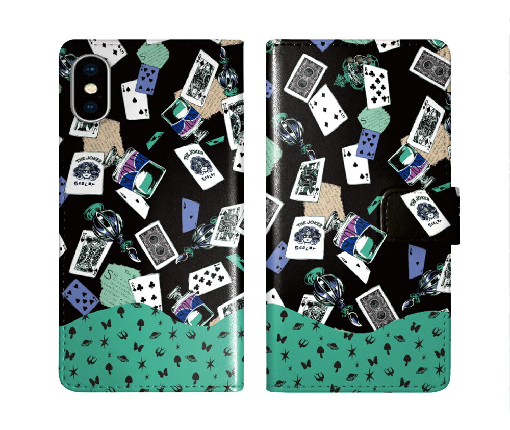 【期間限定 10%OFFクーポン】 スカラー 手帳型 スマホケース iPhone16 ケース iPhone 16e 16 Plus 15 Pro 14 Pro Max 13 Mini スマホカバー 全機種対応 手帳 ScoLar トランプ キング ジャック クイーン ジョーカー