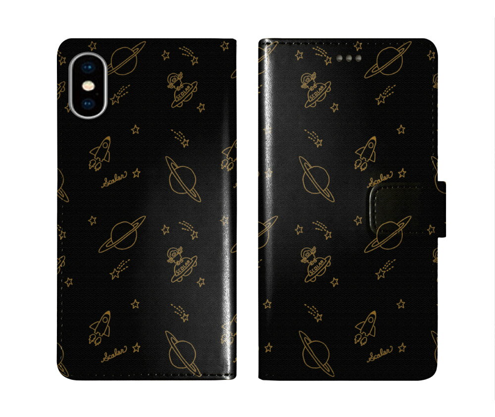 【期間限定 10%OFFクーポン】 スカラー 手帳型 スマホケース iPhone16 ケース iPhone 16e 16 Plus 15 Pro 14 Pro Max 13 Mini スマホカバー 全機種対応 手帳 ScoLar 宇宙 ロケット 土星 流れ星 ダイアリー かわいい