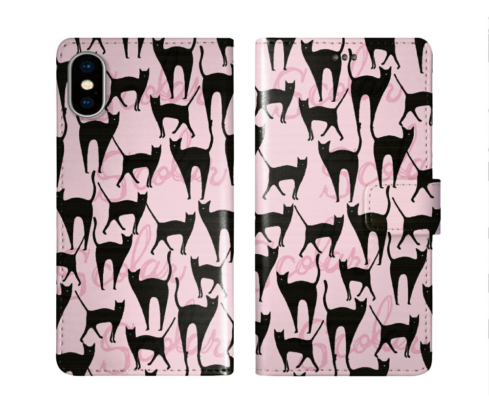 【期間限定 10%OFFクーポン】 スカラー 手帳型 スマホケース iPhone16 ケース iPhone 16e 16 Plus 15 Pro 14 Pro Max 13 Mini スマホカバー 全機種対応 手帳 ScoLar ネコ 猫柄 ピンク かわいい