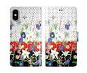 【お買い物マラソン 大特価】 スカラー 手帳型 スマホケース iPhone16 ケース iPhone 16e 16 15 14 13 12 11 SE第3世代 スマホカバー 全機種対応 手帳 ScoLar ドット フラワー チョウ ホワイト レッド