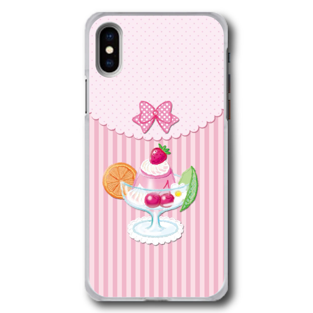 iPhoneSE 第2世代 ケース iPhone11 Pro スマホケース 多機種対応 AQUOS sense3 SH-02M SHV45 iPhoneXR XS 8 7 6S Xperia5 SO-01M SOV41 Galaxy A20 SC-02M SCV46 SC-01M SCV45 ハードケース 超特価 母の日 プレゼント スイーツ パフェ ピンク リボン