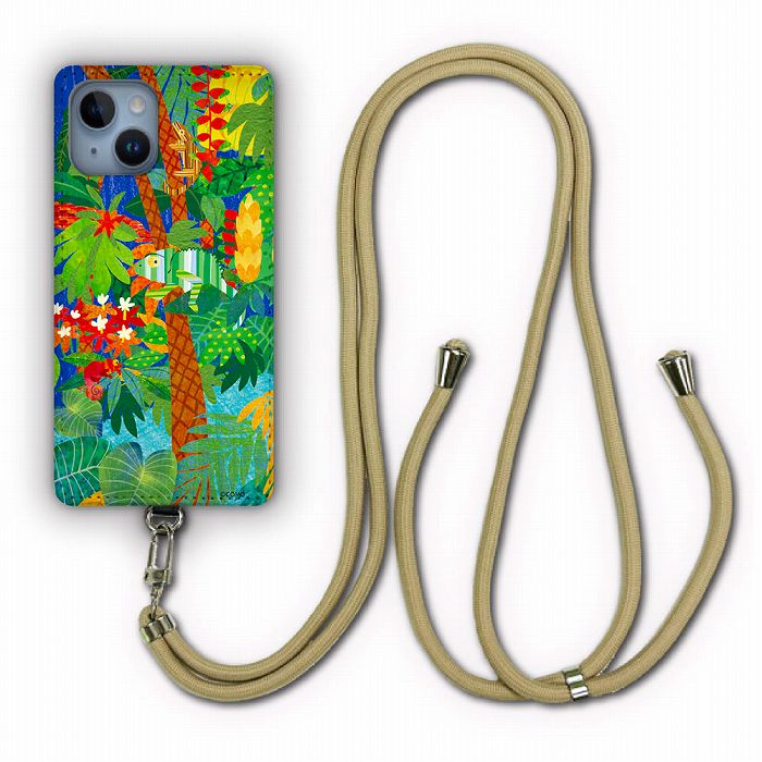 【初売り 10%OFFクーポン】 スマホショルダーケース AQUOS wish3 SH-53D スマホケース アクオス sense7 SH-53C SH-51C SHG06 SH-54B カバー 動物 アニマル柄 ショルダーストラップ 肩掛け 斜め掛け カメレオン ジャングル