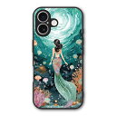 【10%OFFクーポン】 iPhone 16e ケース スマホケース Slim case 耐衝撃 iPhone 16 15 14 13 12 ギャラクシー シャオミ ハードケース 耐衝撃 カメラ周り保護 側面保護 マーメード 人魚 40187