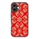 【お買い物マラソン 10%OFFクーポン】 iPhone15 ケース スマホケース Slim case 耐衝撃 iPhone 16e 15 14 13 12 ギャラクシー シャオミ ハードケース 耐衝撃 カメラ周り保護 側面保護 ダマスク柄 レッド