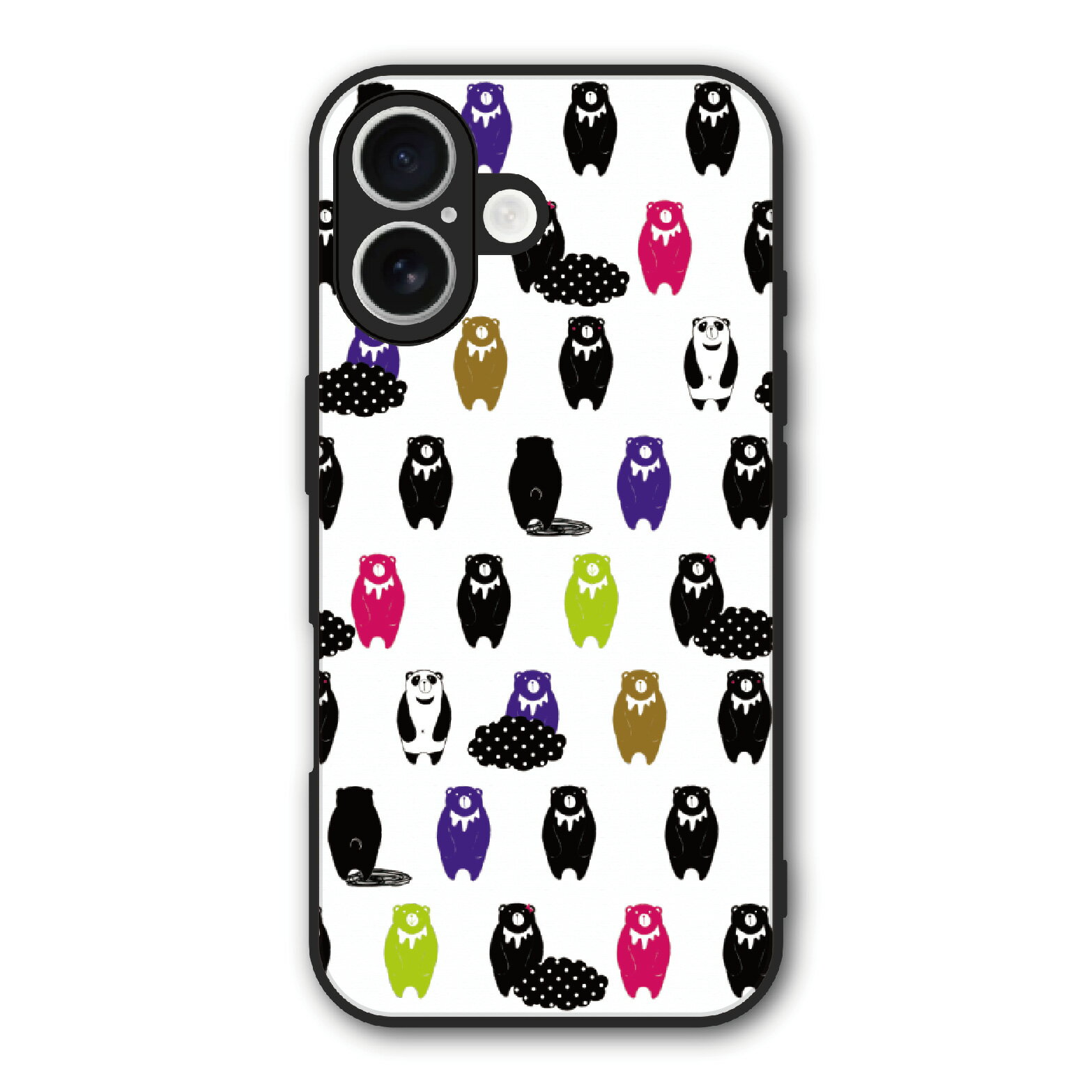 【スーパーセール 割引クーポン有】 ScoLar スカラー iPhoneSE 第3世代 ケース スマホケース Slim case 耐衝撃 iPhone16e 15 14 13 12 ギャラクシー シャオミ ハードケース 耐衝撃 スマホカバー パンダ クマ ドットパターン