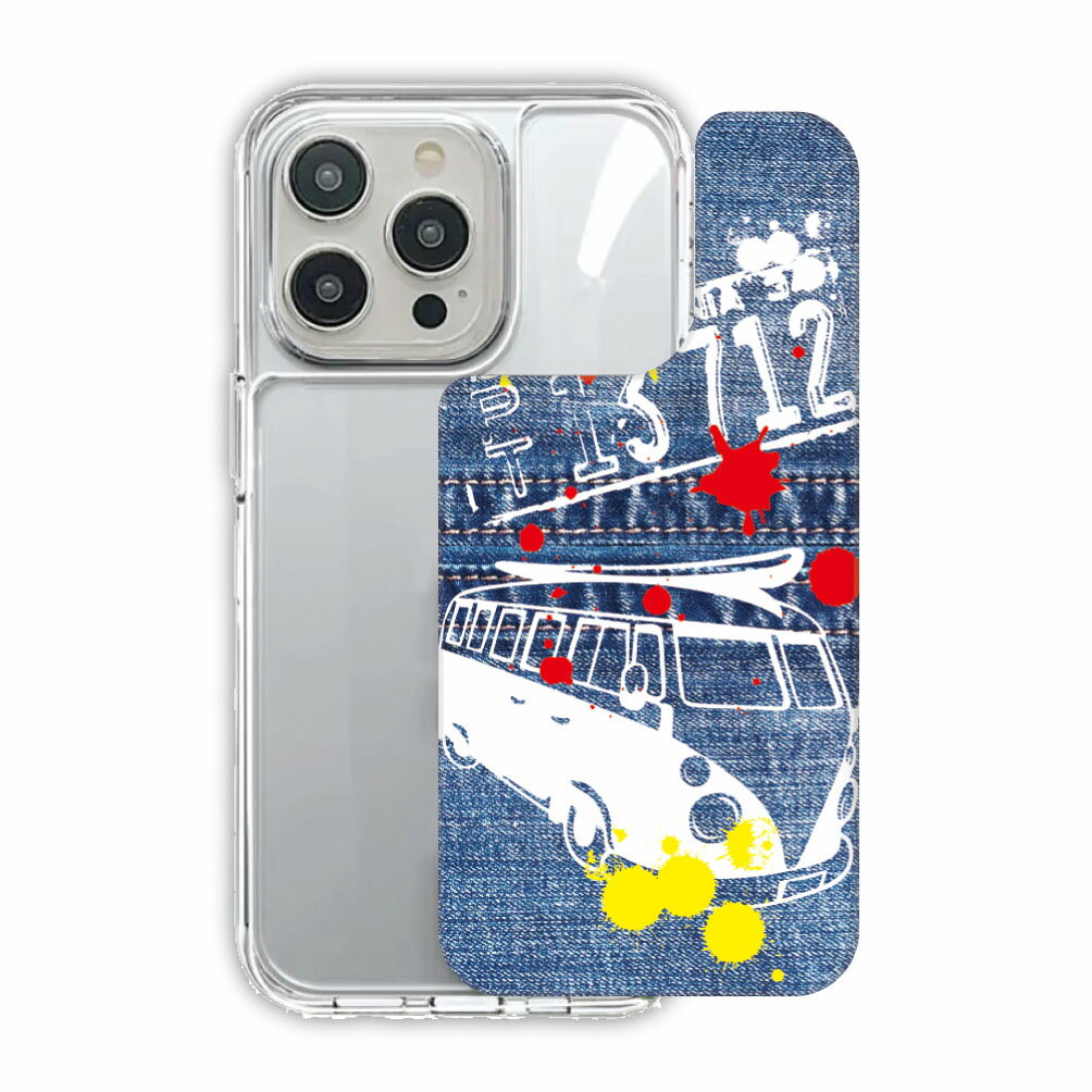 Rakuten - 【お買い物マラソン 大特価セール】 iPhone17 Air TPUPCケース iPhone17 スマホケース 耐衝撃 iPhone 17e iPhone 16e iPhone16 16 Pro iPhone15 14 13 グリップケース スマホカバー デニム柄 国旗 ペンキ バス