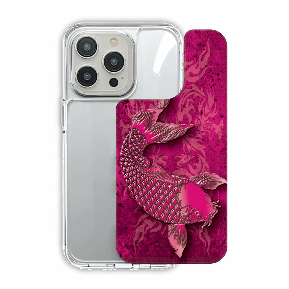 【期間限定 10%OFFクーポン】 iPhone 16e TPUPCケース iPhone17 スマホケース 耐衝撃 iPhone17 Air iPhone16 16 Pro iPhone15 14 13 グリップケース スマホカバー 和柄 鯉 カープ 31100の商品画像