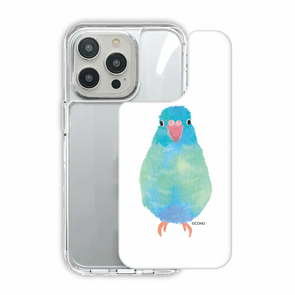 Rakuten - 【10%OFFクーポン】 iPhone17 TPUPCケース iPhone Air スマホケース 耐衝撃 iPhone 17e iPhone 16e iPhone16 16 Pro 15 14 13 グリップケース スマホカバー COMO アニマル柄 マメルリハ インコ ブルー 鳥 トリ