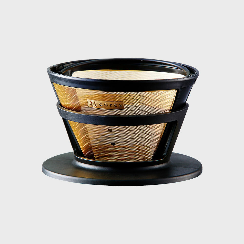 【6/4-6%クーポン&100％Pバック】Cores コレス コーヒードリッパー GOLD CONE FILTER C286BK [ 2～8杯用 ] [ ドリッパー単品・ジャグ無 ]のサムネイル