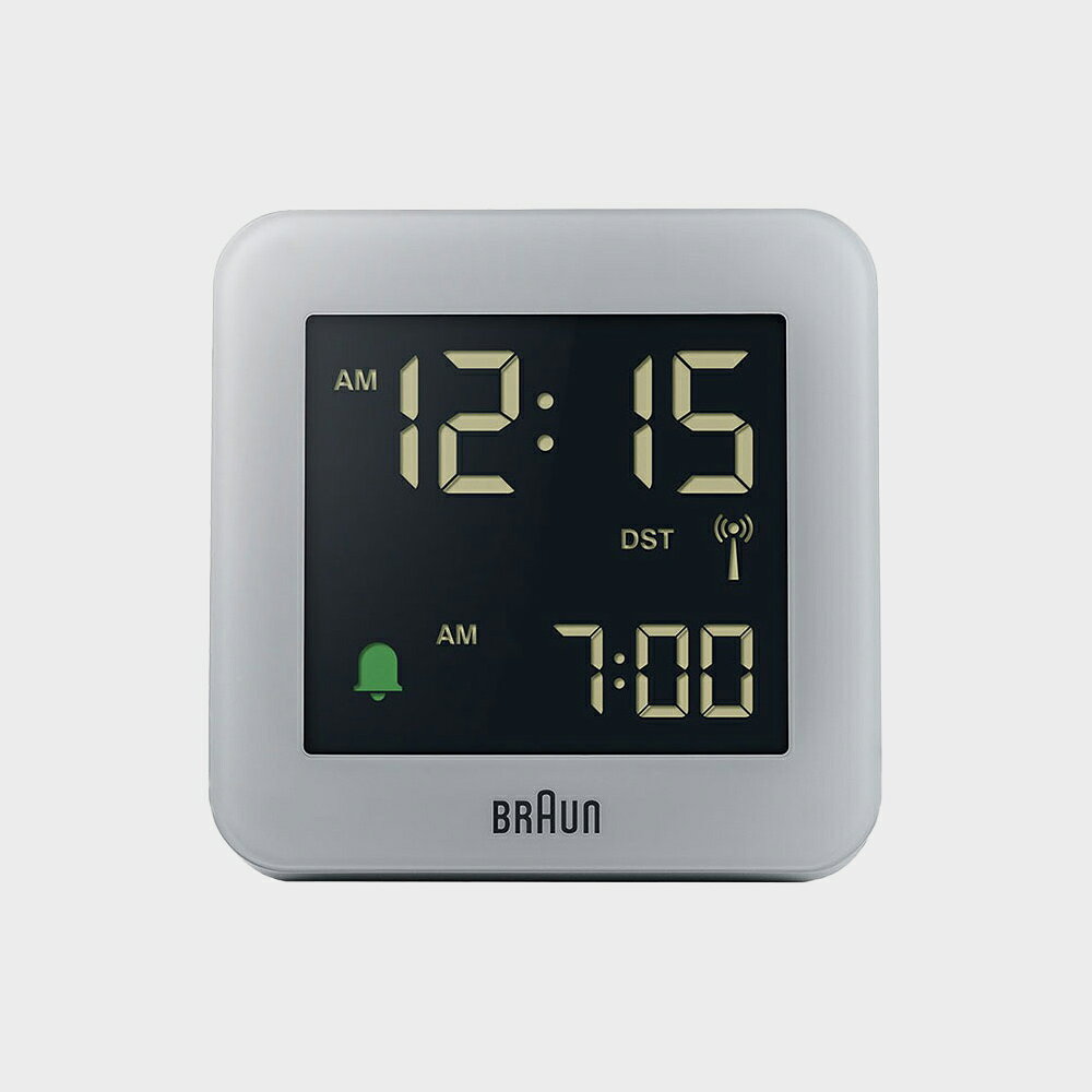 Rakuten - 【LINEおともだち追加でクーポン】ブラウン BRAUN 時計 デジタル式アラーム時計 グレー BC09 [ 目覚まし時計 ブラウン BRAUN 時計 アラームクロック 置き時計 置時計 おしゃれ 北欧 ]
