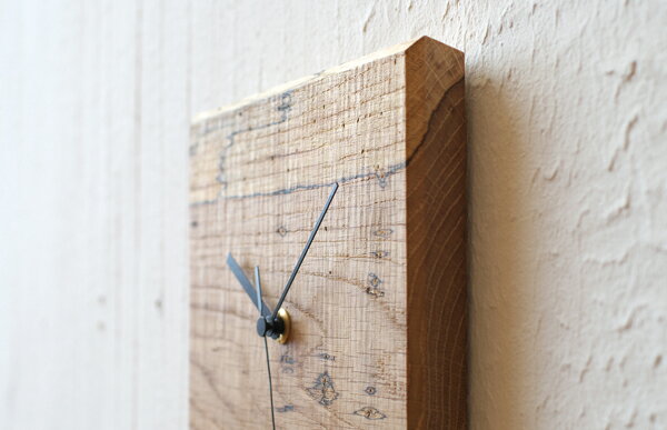 【エントリーでP2倍】 掛け時計 壁掛け時計 / RetRe リツリ 虫喰い木材 時計 クロック 四角 四角形 [ おしゃれ 壁掛け 掛時計 ウォールクロック 北欧 オシャレ ] 3