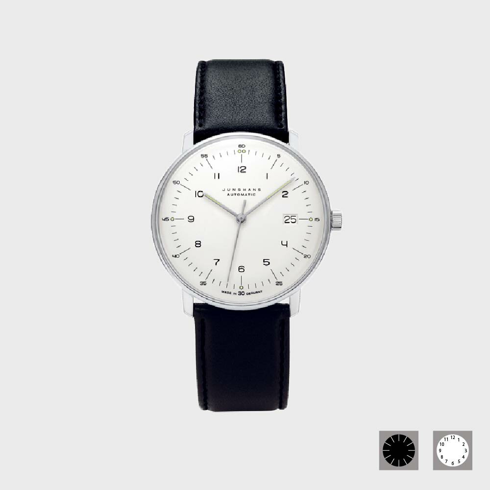【LINEおともだち追加でクーポン】ユンハンス マックスビル（junghans max bill）腕時計 日付表示付（自動巻き）[おしゃれ腕時計はユンハンス マックスビル max bill]