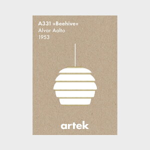 商品画像：designshopで人気の北欧 artek アルテック アアルト モノクロ アイコンポスター ビーハイヴ [ モノクロポスター ]