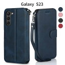 Galaxy S23 ケース 手帳型|カード収納|スタンド機能|ストラップ付き|薄型 軽量|TPU+PUレザー|SC-51D SCG19 対応|スマホカバー