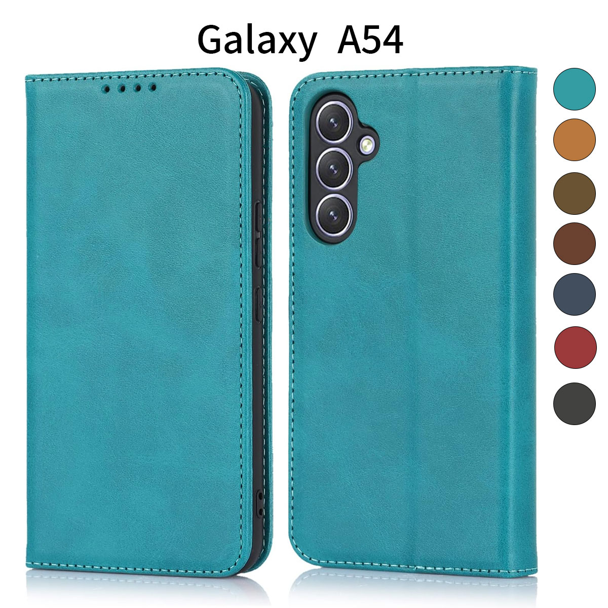 Galaxy A54 ケース 手帳型｜カード収納｜スタンド機能｜マグネット式｜耐衝撃｜レザー カバー｜軽量 薄型｜スマホケース