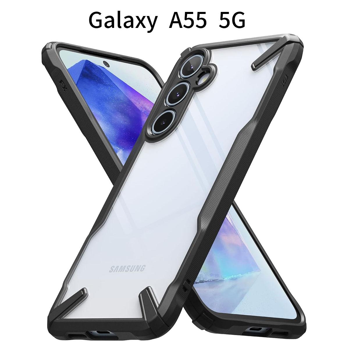 Galaxy A55 5G ケース FUSION-X|TPU+PC二重構造で耐衝撃|黄ばみにくい・滑り止め加工|米軍MIL規格取得|ストラップホール付き
