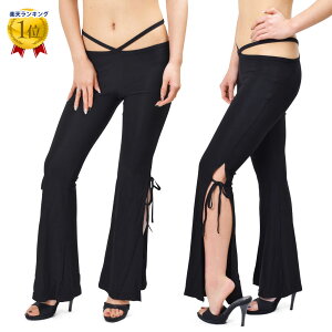 ダンスパンツ EB5652 サイドひもスリットパンツ フィットネス パンツ・社交ダンス パンツ・ベリーダンス パンツ・ジャズダンス パンツ・ダンスウェア・ダンス ズボン アラビアン 衣装 belly dance 【楽ギフ_包装】格安セール情報 楽天 通販