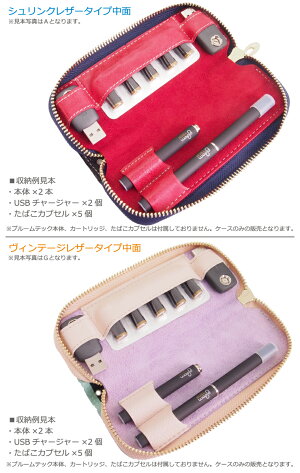 PloomTECH専用ケースポーチプルームテックレザー2本収納大容量電子タバコFLEVOビタフルVITAFULFLEVOC-TecDUO