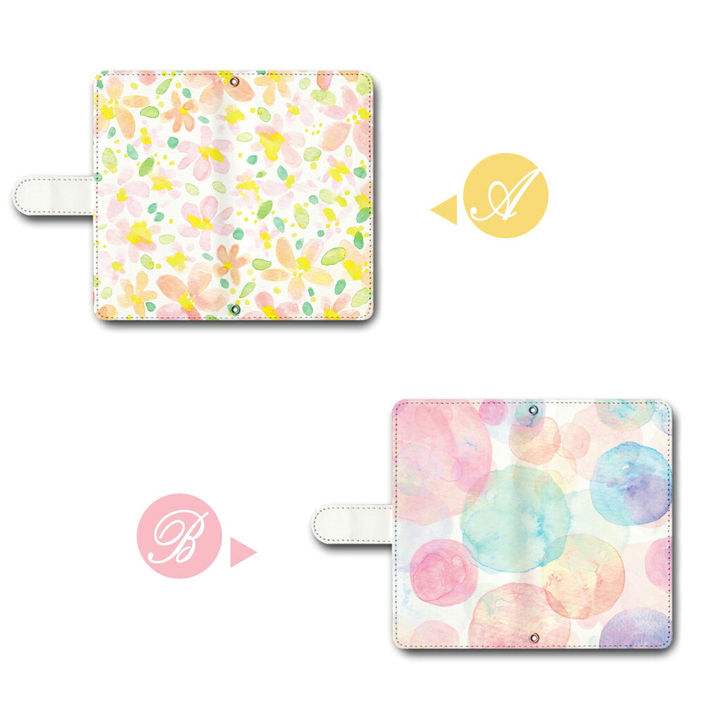 iPhone 12 Mini Case Notebook iPhone 12 Mini Cover Acuarela Pastel Polka Dot Flower Pattern Gentle Color Cute Fashionable Smartphone Case Smartphone Cover Mens Ladies Cell Phone Case Cell Phone Cover Notebook Case Notebook Cover — vista 2