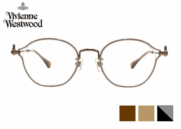 Rakuten - ヴィヴィアンウエストウッド Vivienne Westwood 40-0024 49□19 ウェリントン フルリム 伊達 度付き レディース メガネ めがね 眼鏡 老眼鏡 遠近両用 新品 送料無料