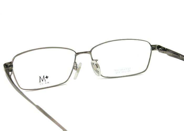 プラスエム +M MA-JI PM-200 大きい LL 2L 61サイズ ゆったり フルリム 伊達 度付き メンズ 老眼鏡 遠近両用 スクエア メガネ めがね 眼鏡 新品 送料無料 61□15