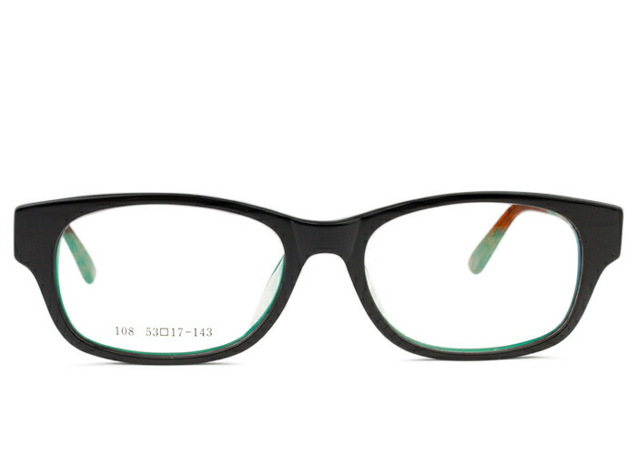 アイカフェ EYE CAFE 108 c.1 ブラック/レッド メガネ めがね 眼鏡 伊達 度付き 新品 送料無料