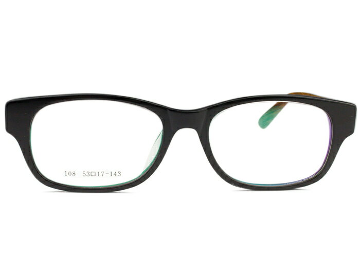 アイカフェ EYE CAFE 108 c.2 ブラック/ブラウン メガネ めがね 眼鏡 伊達 度付き 新品 送料無料