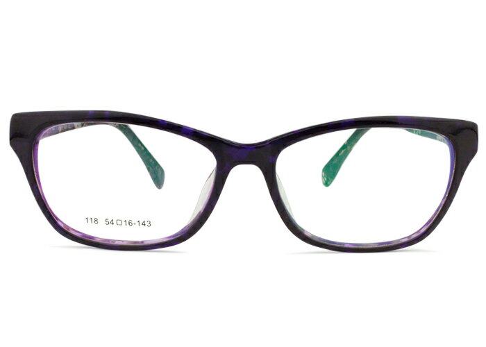 Rakuten - アイカフェ EYE CAFE 118 c.3 パープル メガネ めがね 眼鏡 伊達 度付き 新品 送料無料