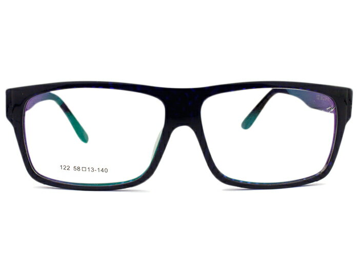 Rakuten - アイカフェ EYE CAFE 122 c.3 ブラック/ネイビー メガネ めがね 眼鏡 伊達 度付き 新品 送料無料