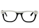 アイカフェ EYE CAFE 6047 c.117 ホワイト/ブラック 大きい メガネ めがね 眼鏡 伊達 度付き 新品 送料無料 49□22(4)