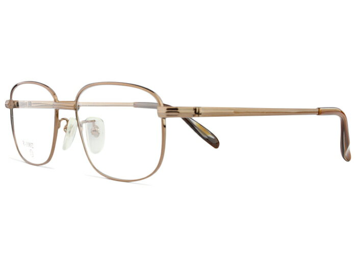 アイカフェ EYE CAFE r-1002 c.2 53 s16 ブラウン メタル メガネ めがね 眼鏡 伊達 度付き 新品 送料無料