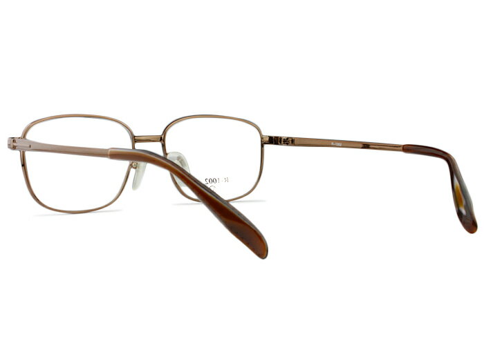 アイカフェ EYE CAFE r-1002 c.2 53 s16 ブラウン メタル メガネ めがね 眼鏡 伊達 度付き 新品 送料無料