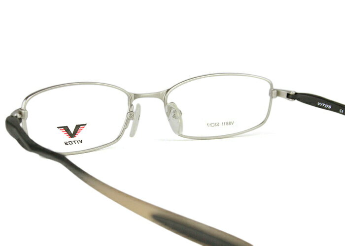 アイカフェ EYE CAFE v8811 c.4 シルバー 伊達 度付き 超弾性 軽量 メガネ めがね 眼鏡 新品 送料無料 53□17