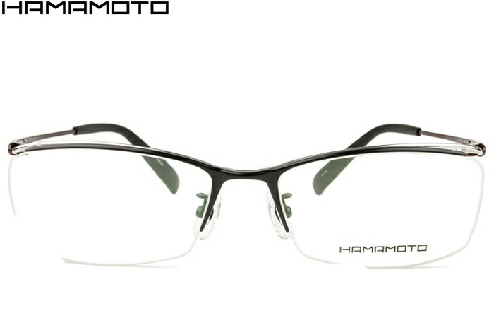 ハマモト HAMAMOTO HT-101 c.3 ブラックマット/レッド 伊達 メガネ 眼鏡 新品 送料無料 ht035