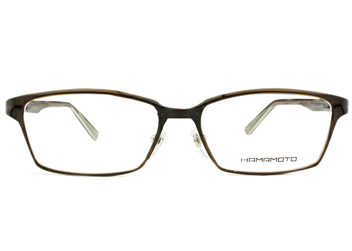Rakuten - ハマモト HAMAMOTO HT-144 c.2 カーキ ht4 伊達 度付き 大きい メガネ めがね 眼鏡 新品 送料無料 56□16