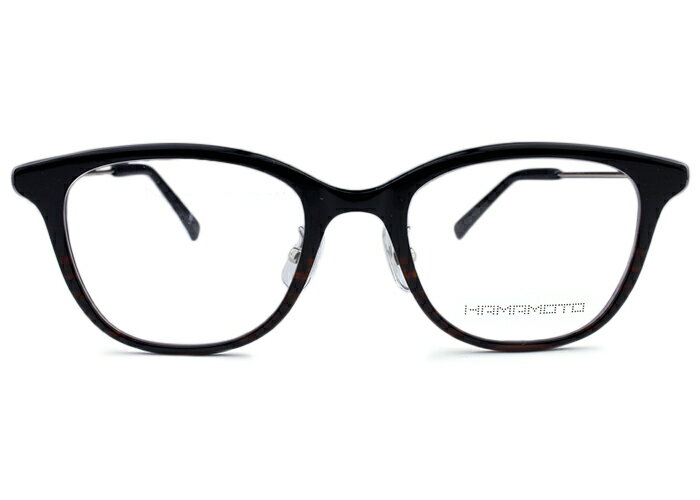Rakuten - ハマモト HAMAMOTO ht-564 c.1 ht9 ブラックブラウンハーフ×グレー/ゴールド 伊達 メガネ めがね 眼鏡 度付き メンズ レディース 新品 送料無料