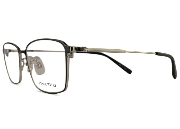 ハマモト HAMAMOTO HT-321 日本製 ht2 チタン スクエア 軽量 伊達 度付き 老眼鏡 遠近両用 メガネ めがね 眼鏡 新品 送料無料 56□15 2