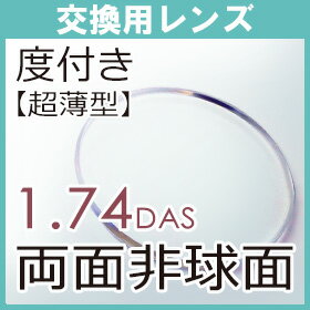 フレーム持込 交換用 極薄型 1.74 両面非球面 レンズ (2枚1組) 他店購入フレーム OK! 傷防止コート付 メガネ 眼鏡 めがね 単焦点 レンズ交換用 持ち込み 持込 度付 安い