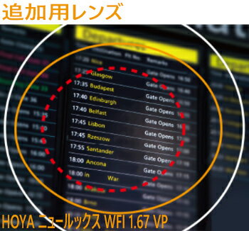 ■【追加用レンズ】■HOYA ニュールックス WFI1.67 VPコート(2枚) ■両面非球面レンズ■VPコート（撥水コート）■UV400（紫外線カット）■ハイビジョンコート（反射防止コート）