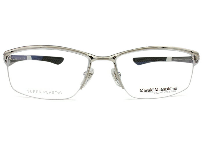 マサキマツシマ MASAKI MATSUSHIMA mfs-128 c.1 ヘアラインシルバー/シルバーパール 伊達 メガネ めがね 眼鏡 度付き メンズ レディース 新品 送料無料